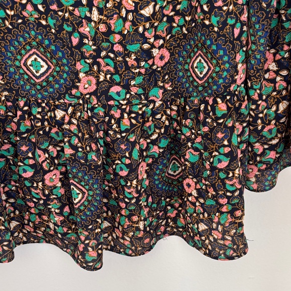 J. Crew women’s geometric Multicolor Floral peplum top Blouse size small EUC - Picture 8 of 12